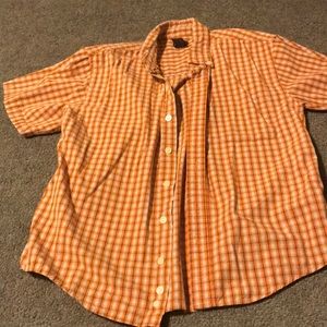 Boys plaid short sleeve button up